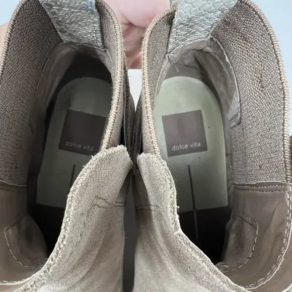 Dolce Vita Boots Huey H2O Chelsea Pull On Ankle Booties Taupe Suede Size 7.5‎ - Picture 11 of 13